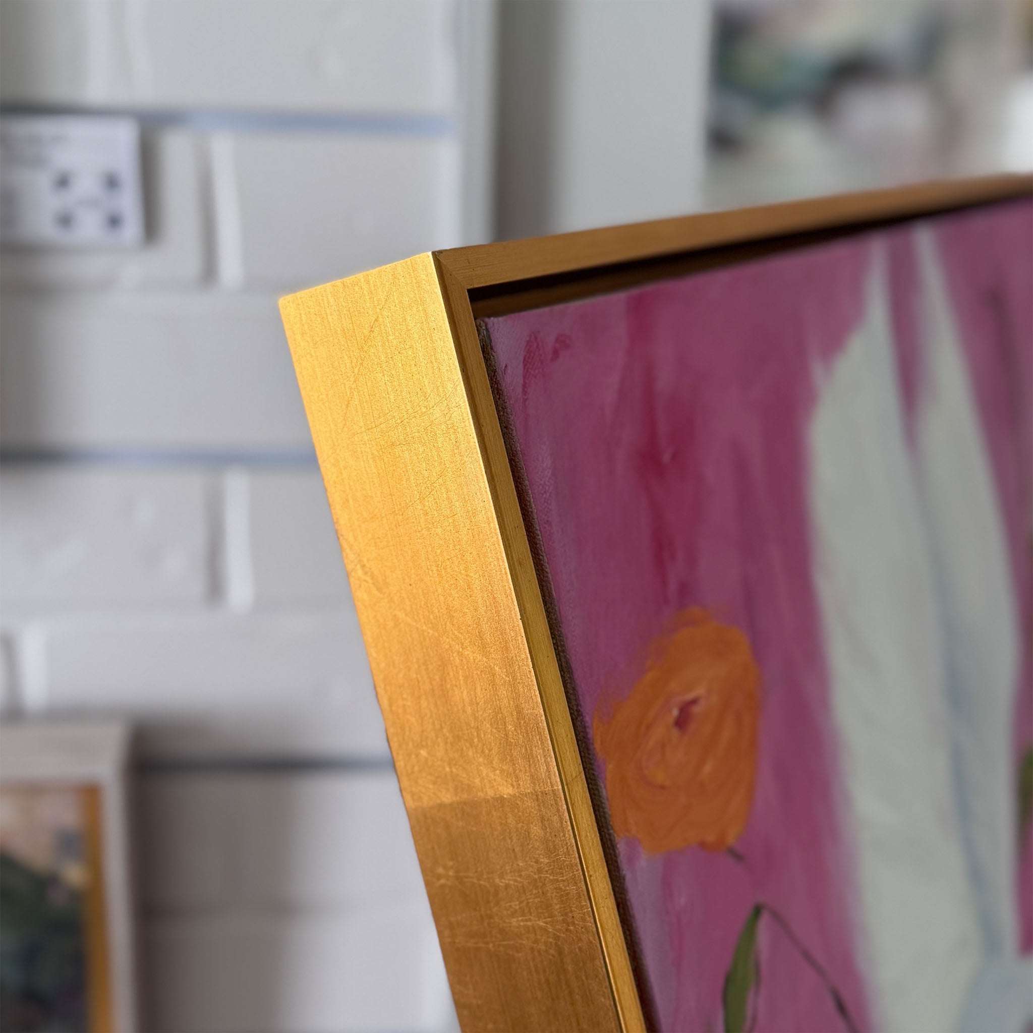 framed art Pawleys Island birds flowers abstract original art in Pawleys Island local artist