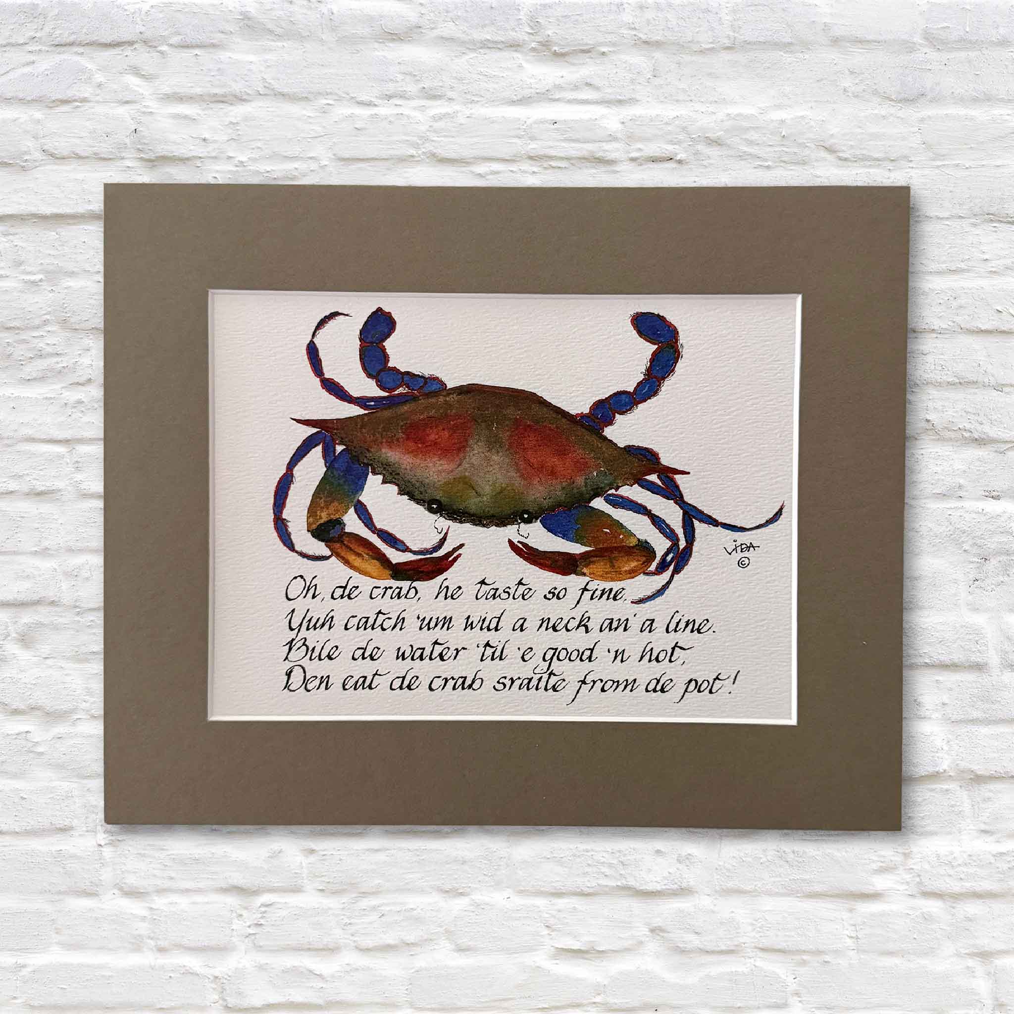 Gray Man Gallery_gullah crab print