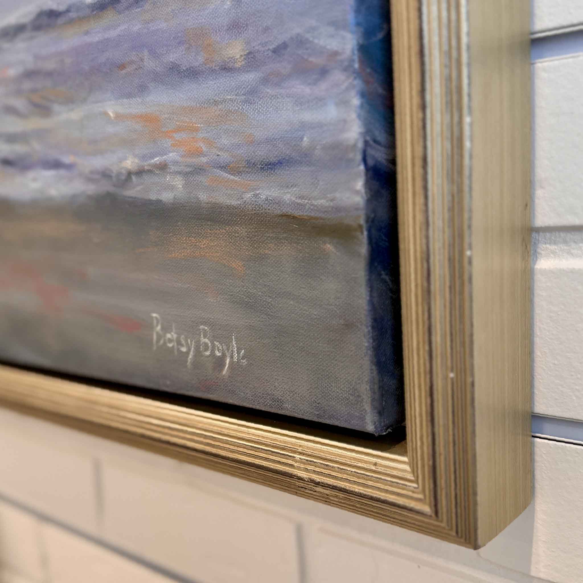 ocean painting South Carolina beach local artist Betsy boyle floating frame