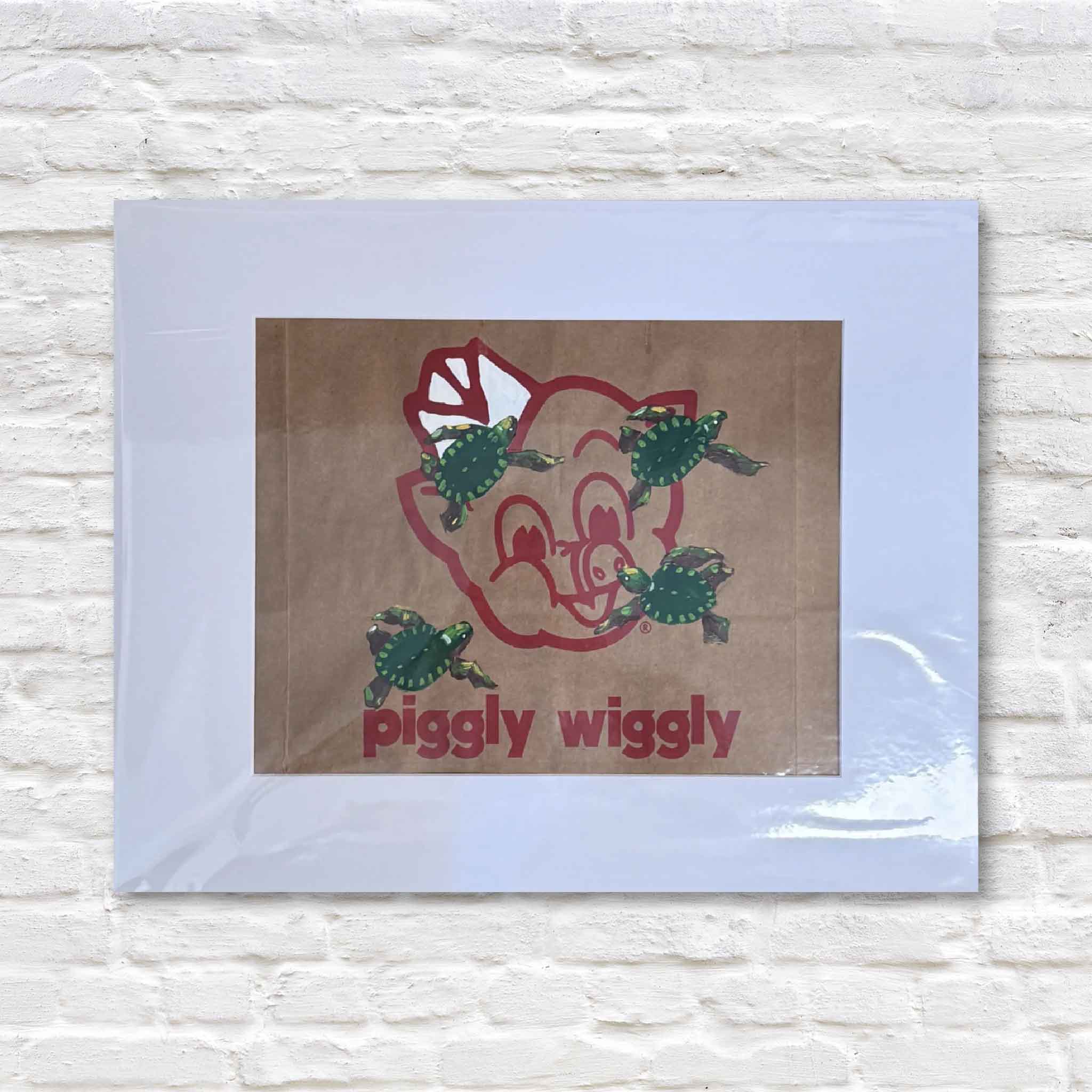 Turtles painting on local piggly wiggly bag art