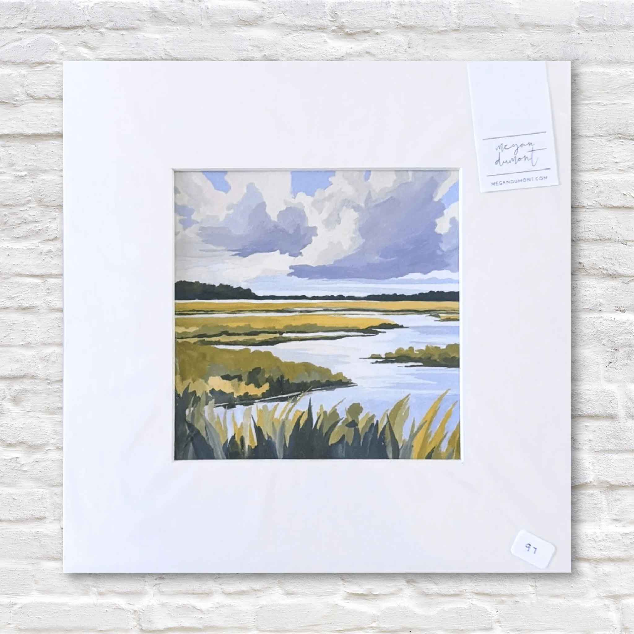 lowcountry marsh gouache artwork