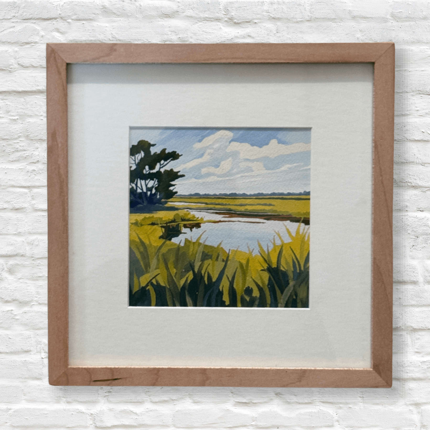 acryl goauche artwork of lowcountry marsh