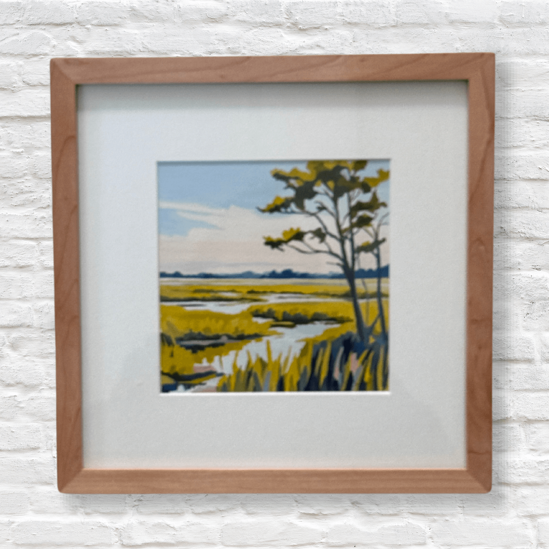acryl goauche artwork of lowcountry marsh