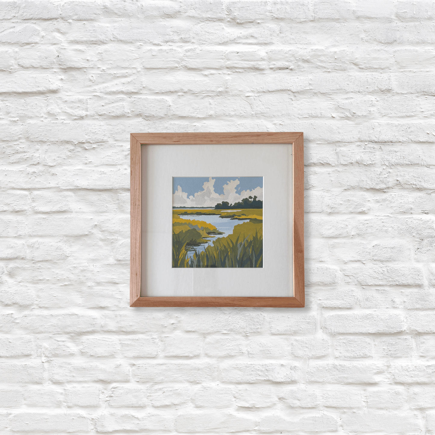 acryl goauche artwork of lowcountry marsh