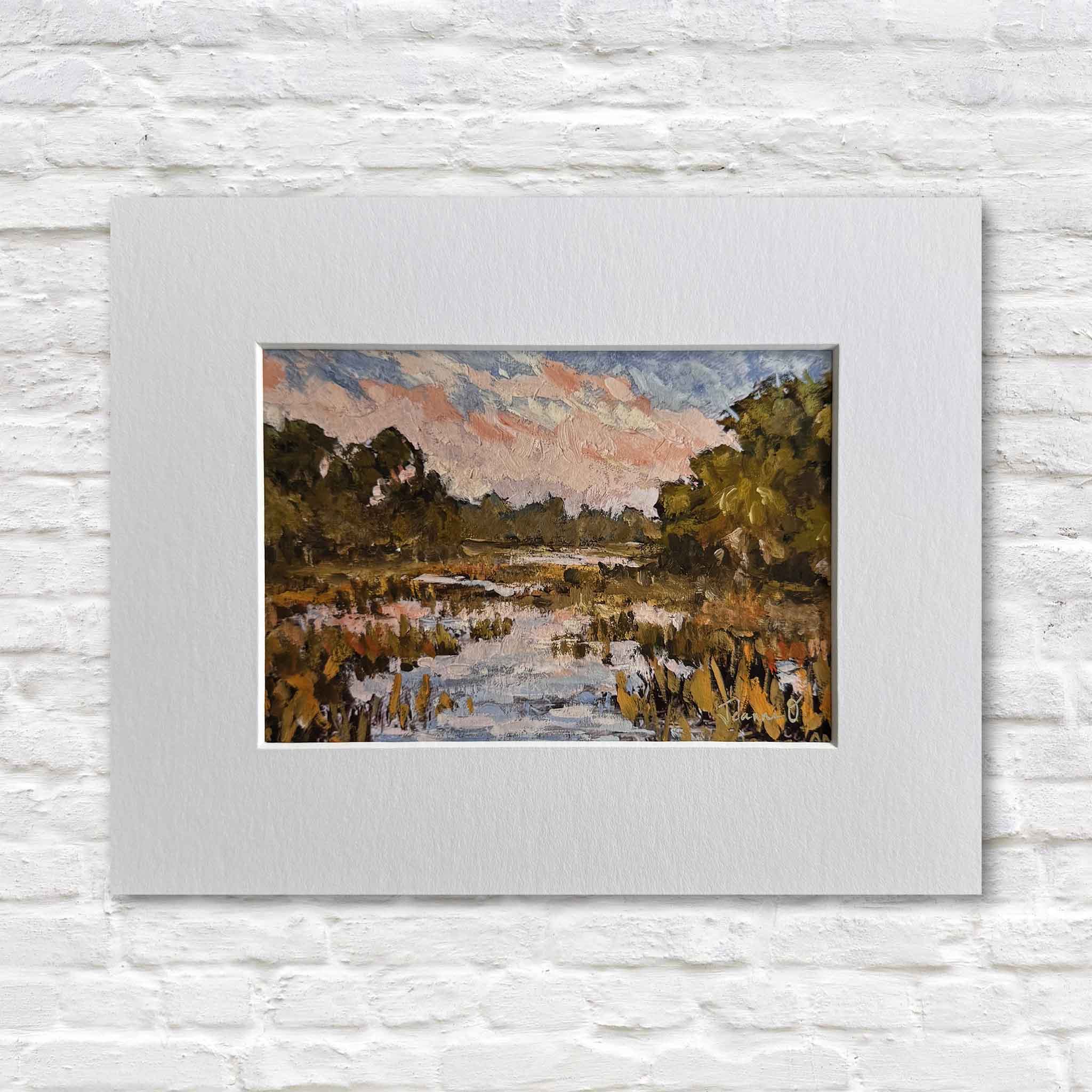 Wish You Were Here by Jeanne O’Neal shown as a fine art giclée print professionally matted to fit a standard 8 × 10 frame.