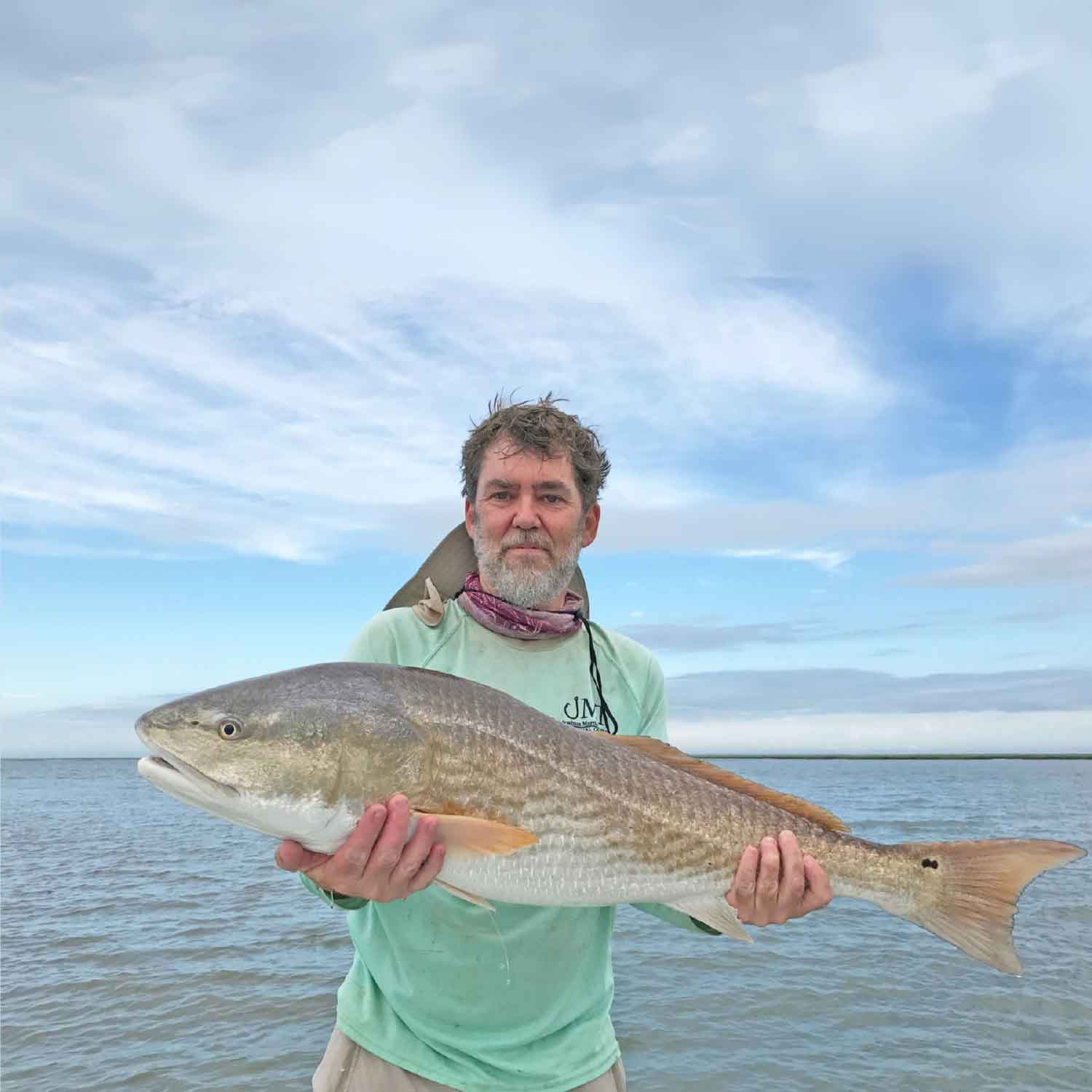 artist Aaron Baldwin out fishing