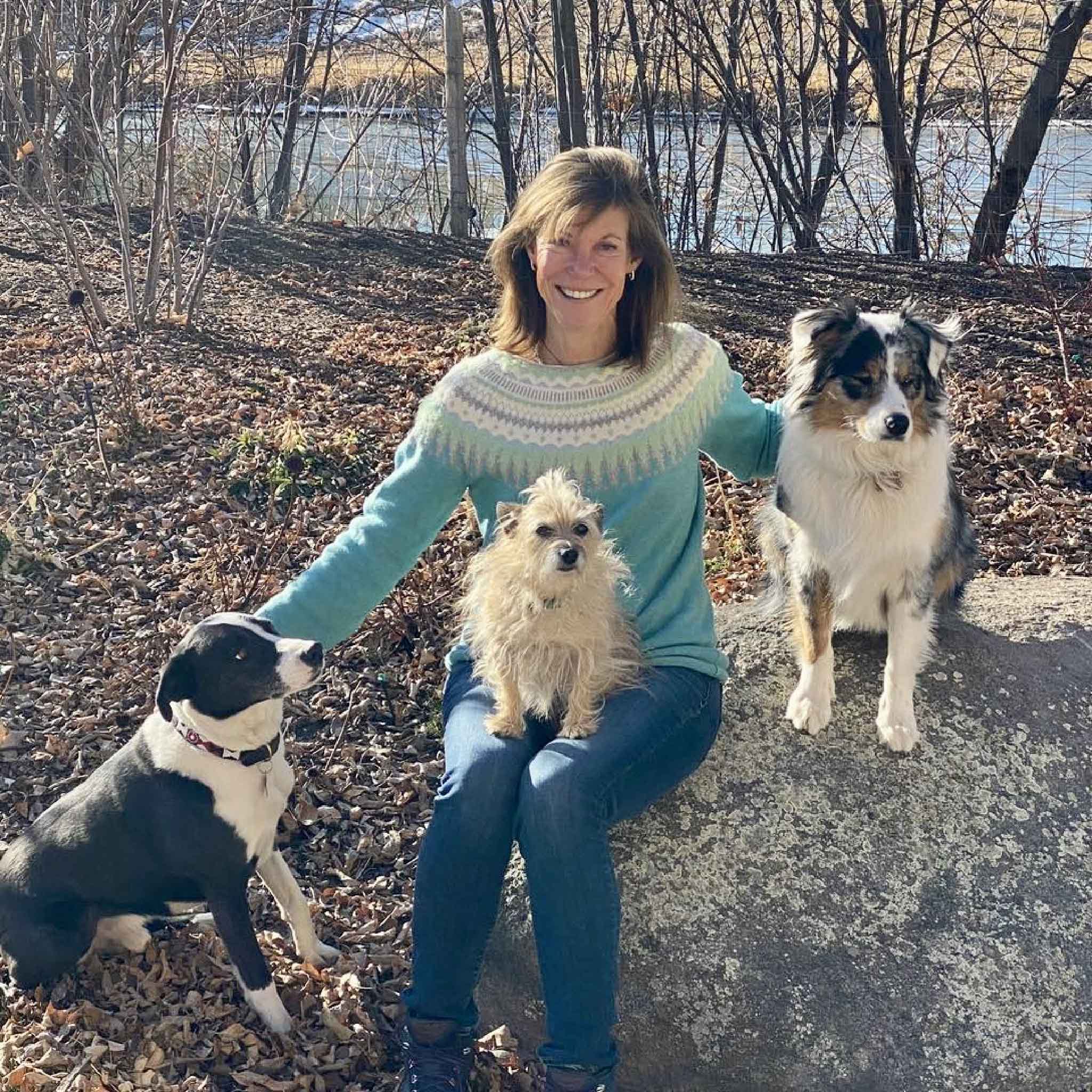 Caroline McKissick Young, a local artist and dog-lover at Gray Man Gallery in Pawleys Island, South Carolina
