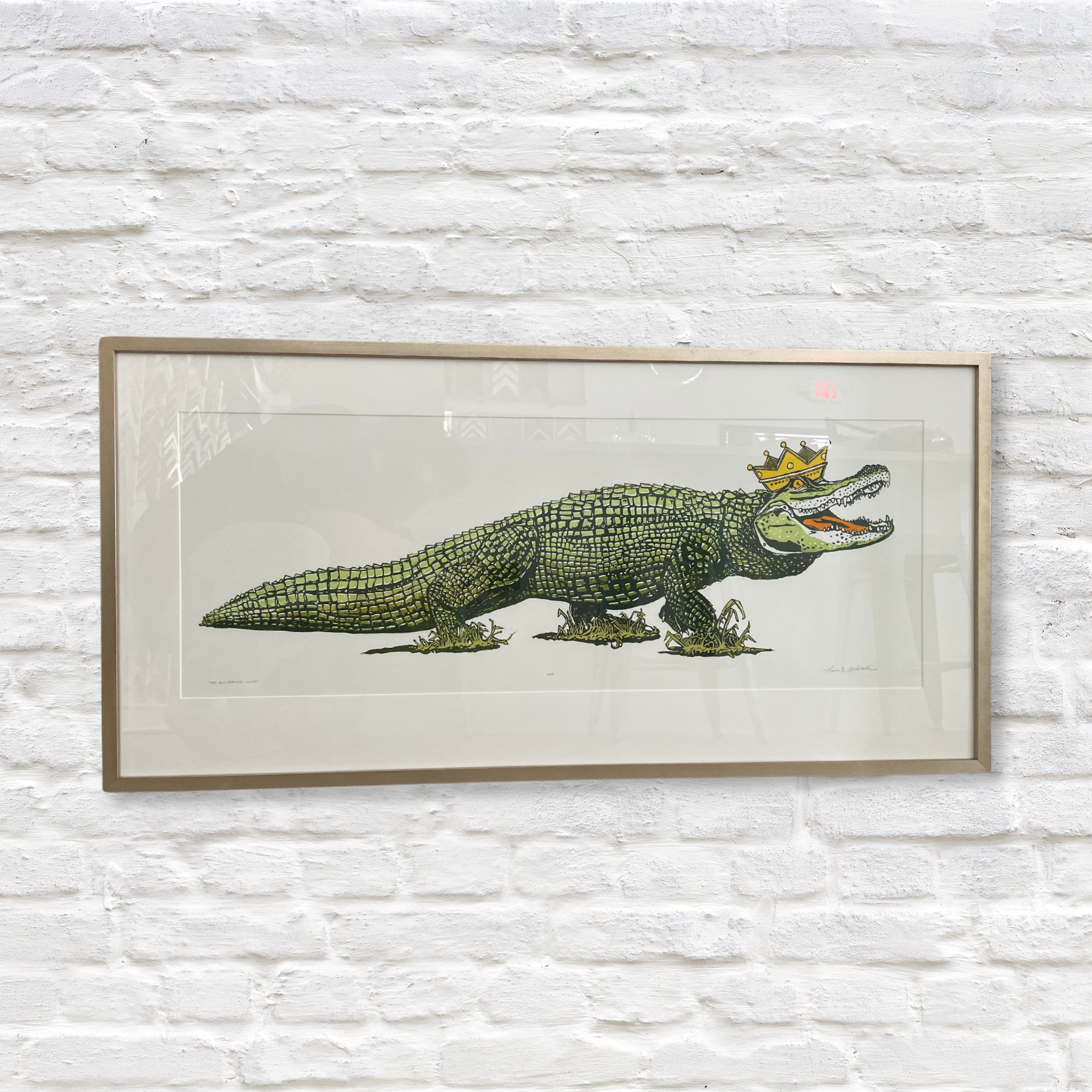 Gray Man Gallery_alligator king linocut artwork