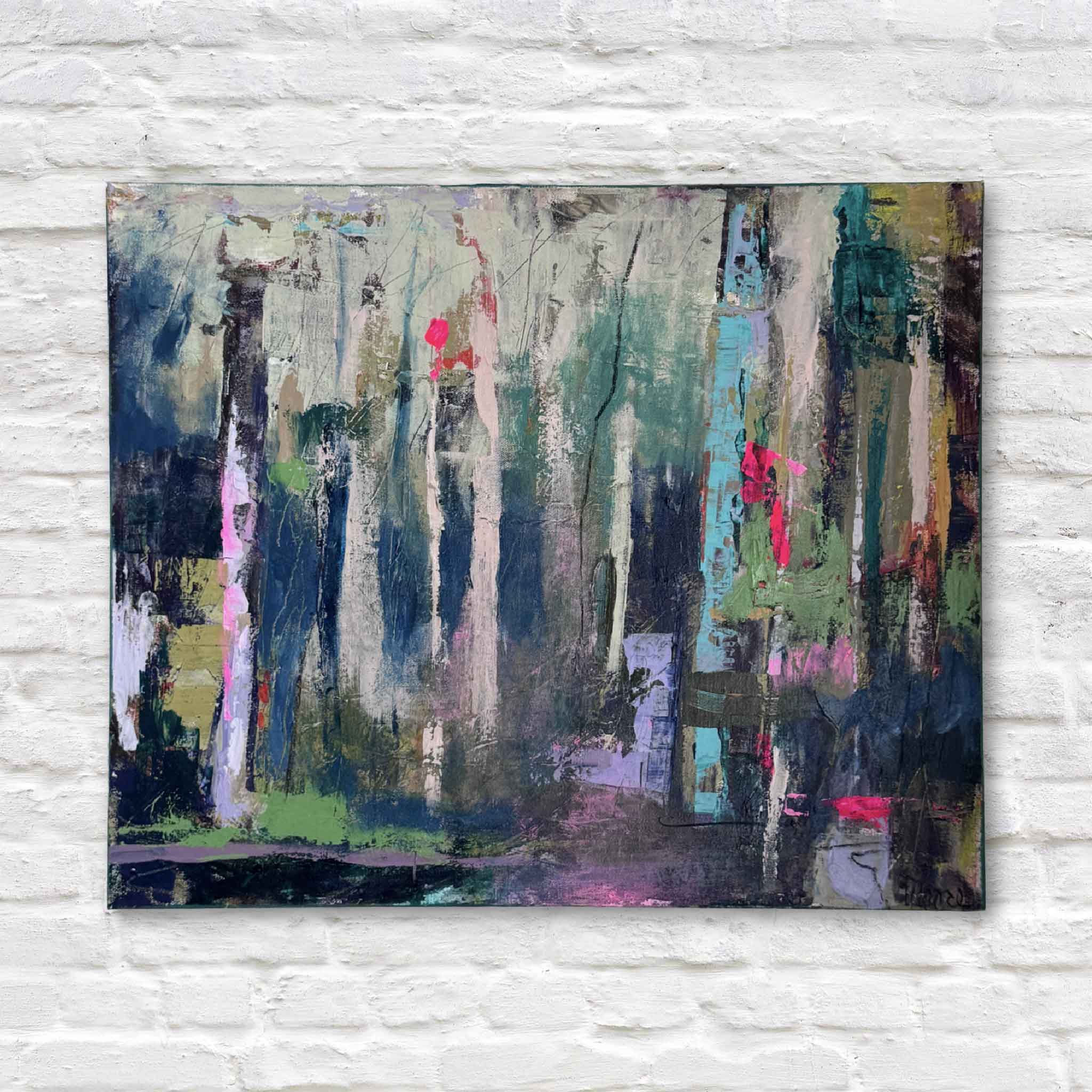 abstract marsh forest swamp painting