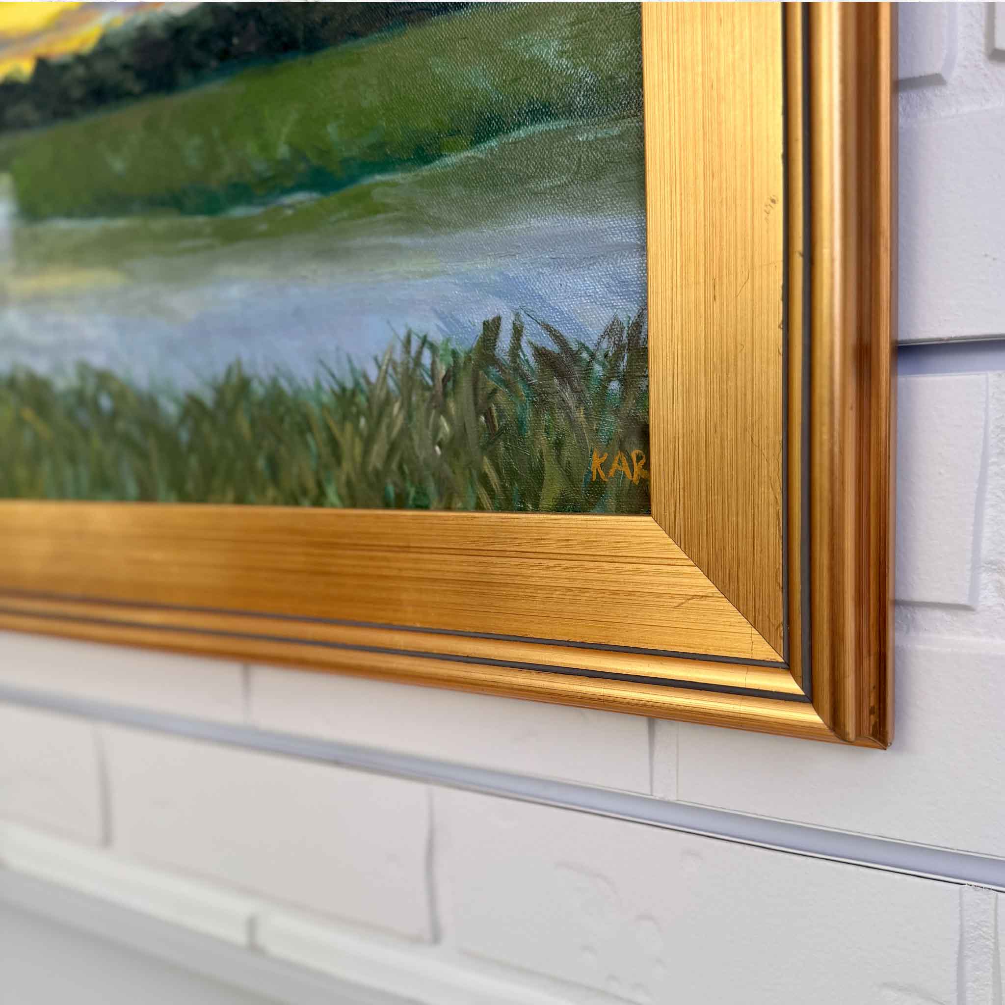 lowcountry marsh painting sunset Pawleys Island