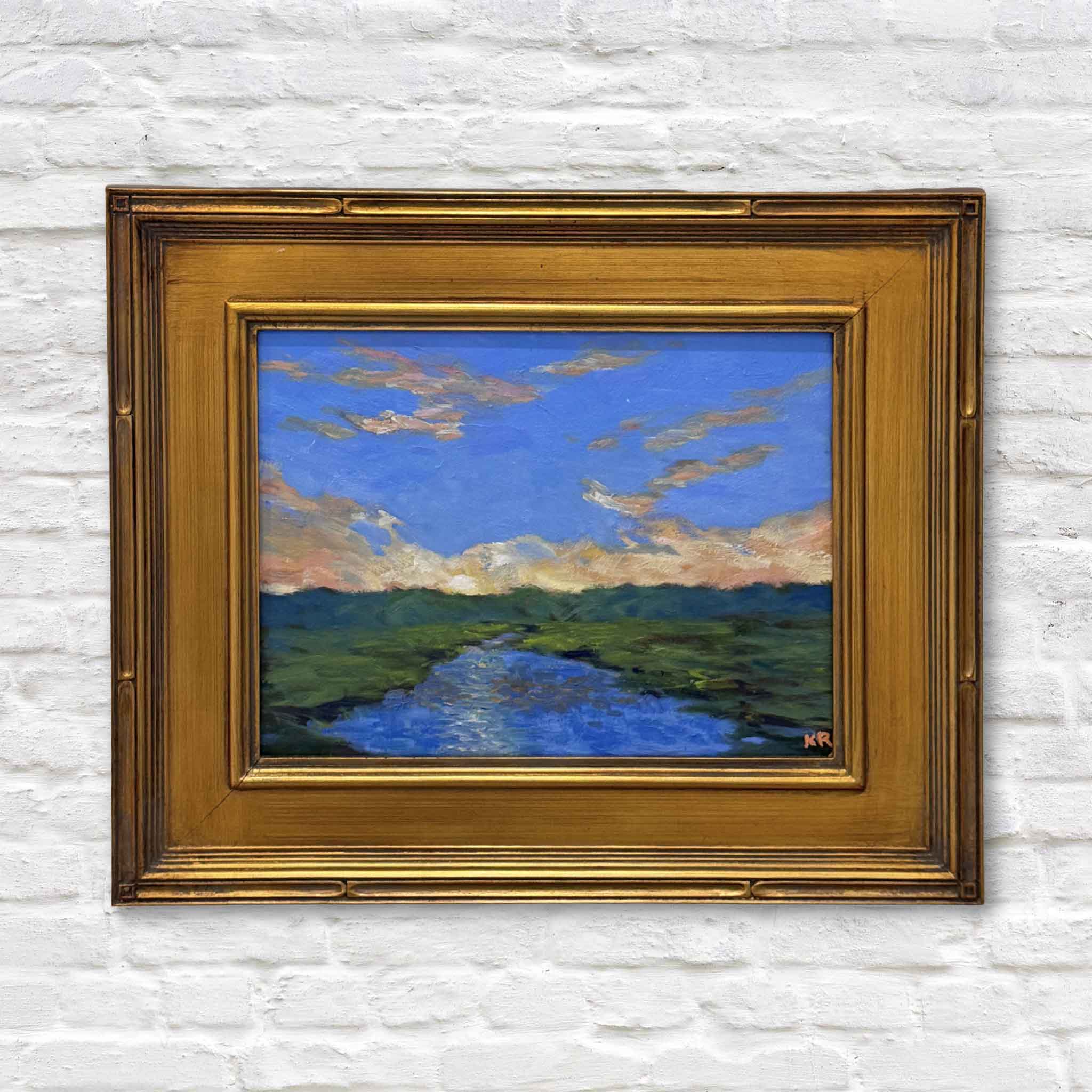 lowcountry marsh view painting framed