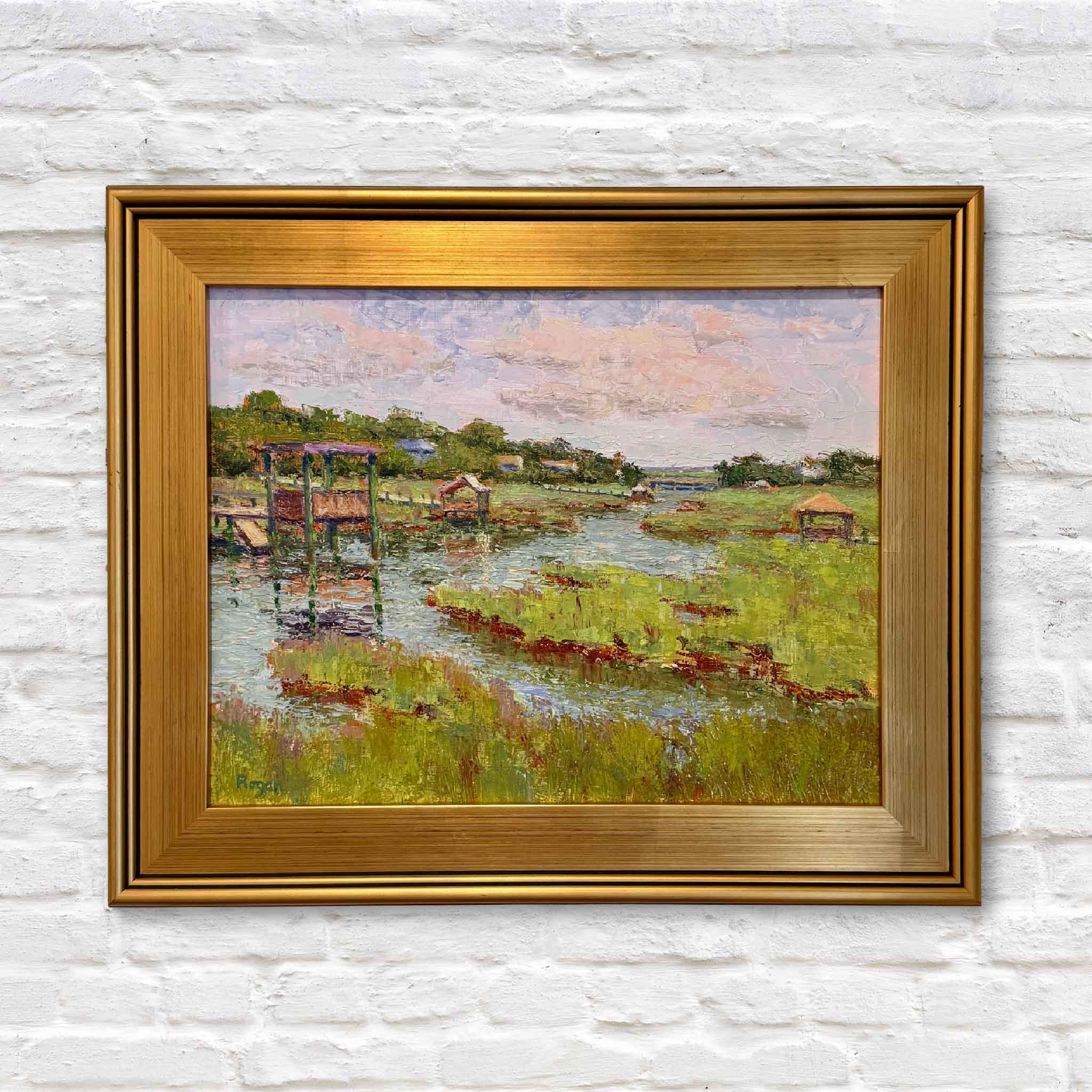 Pawleys Island marsh painting by local artist in South Carolina