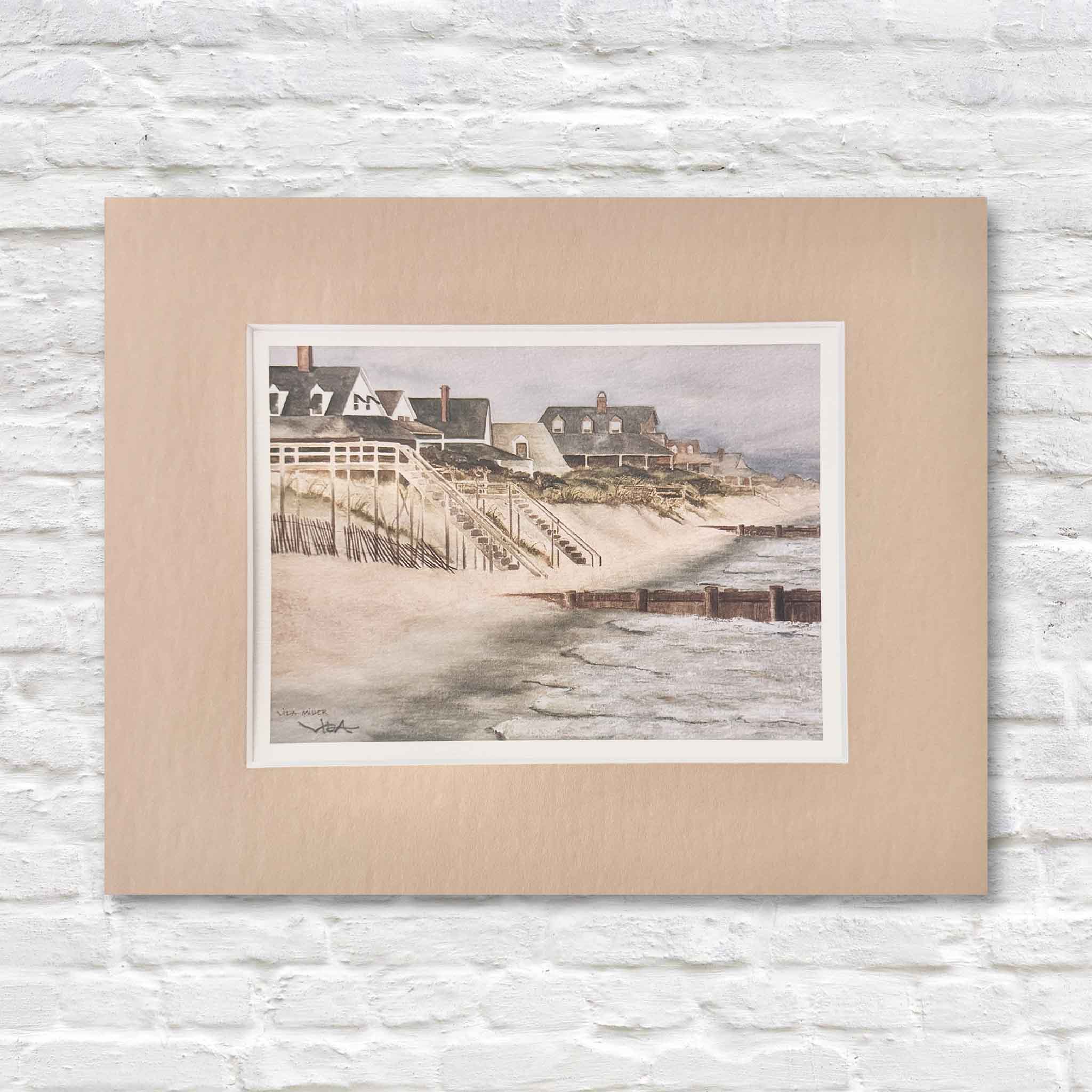 weathered beach houses, soft dunes, and the arrogantly shabby charm of Pawleys Island in this print.