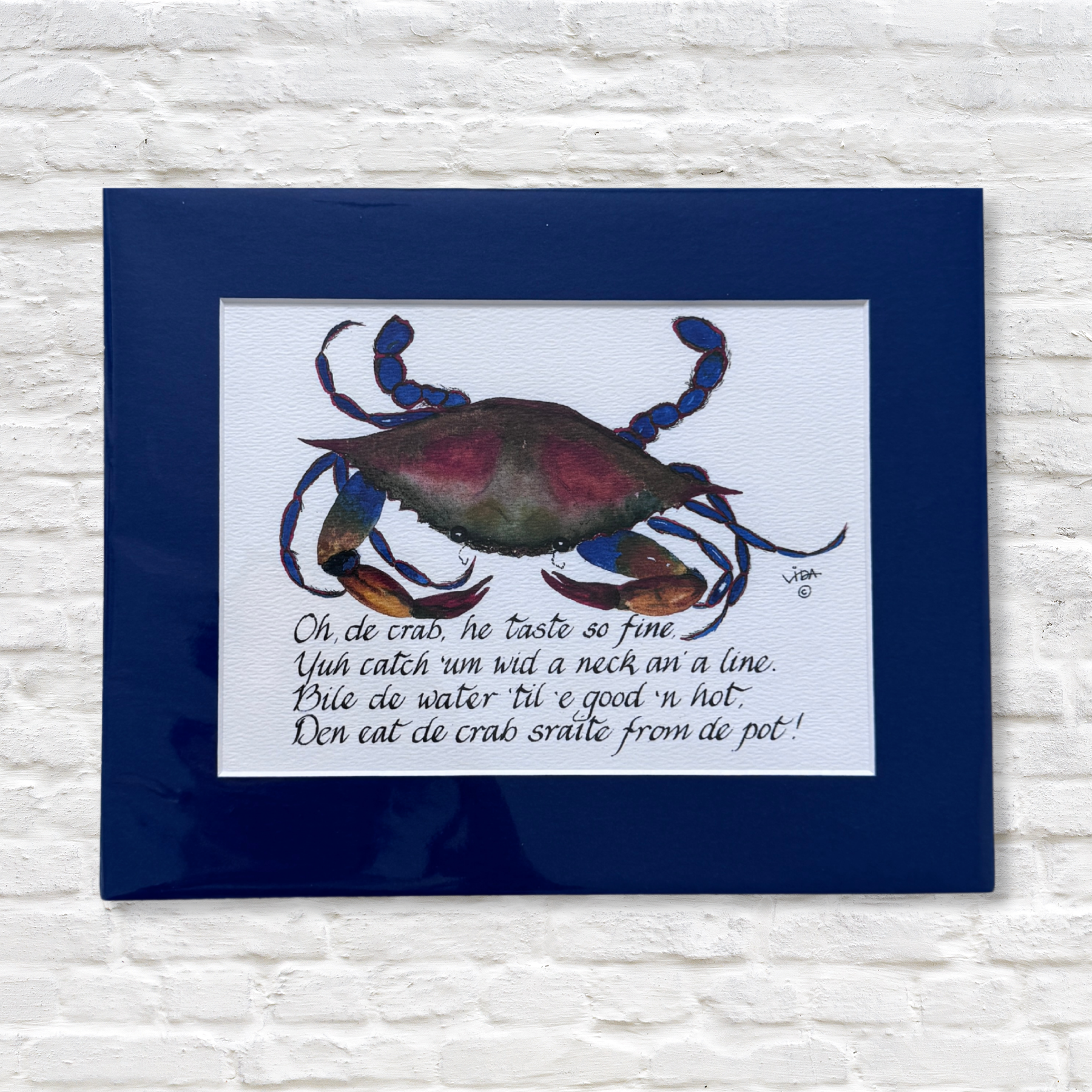 Gray Man Gallery_gullah crab print