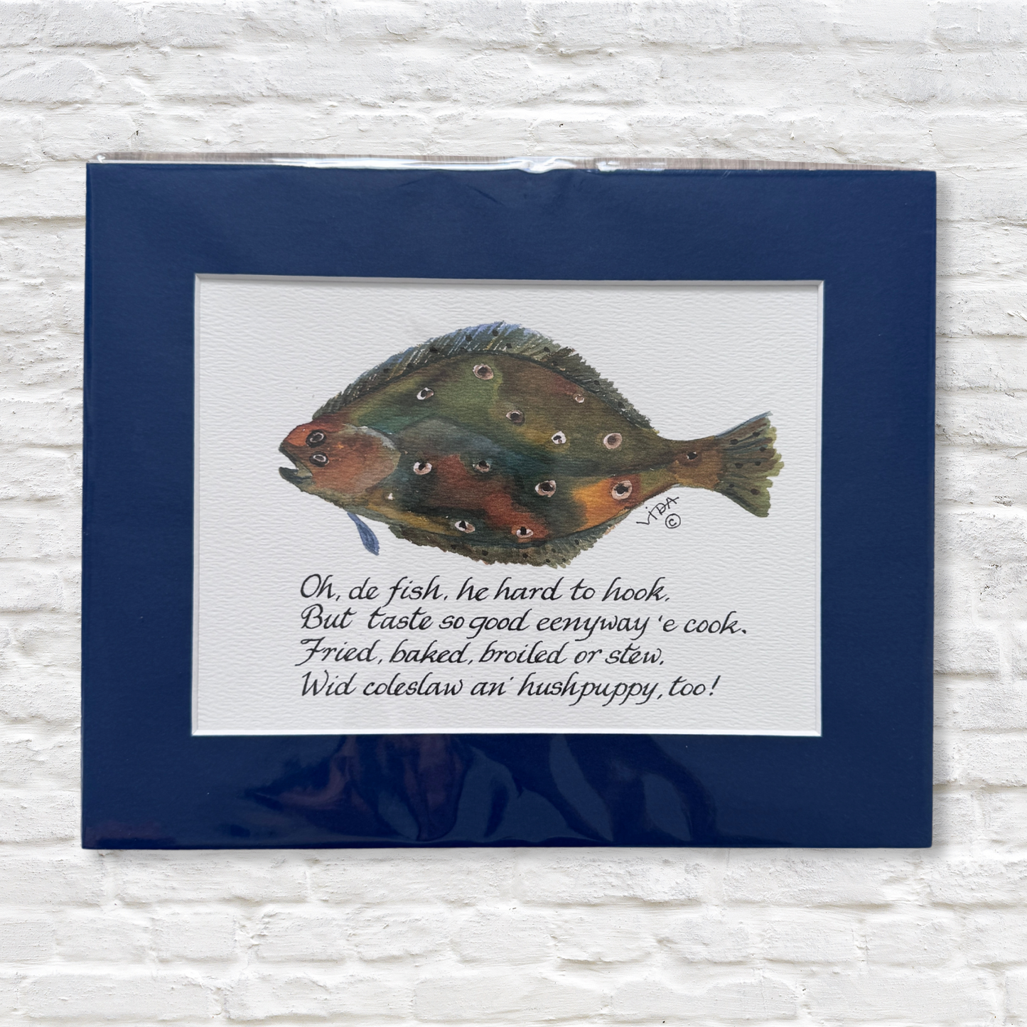 Gray Man Gallery_gullah flounder print