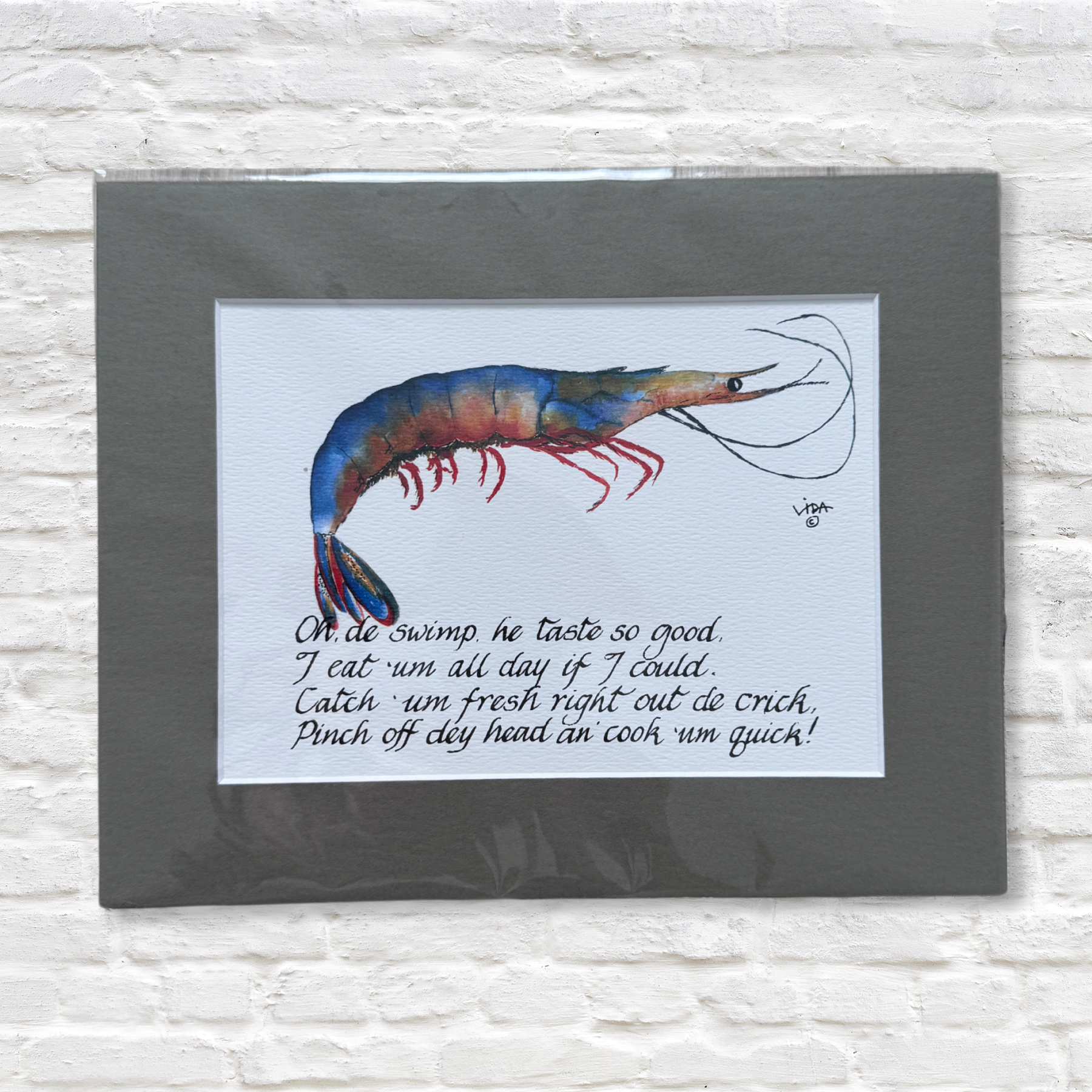 Gray Man Gallery_gullah shrimp print