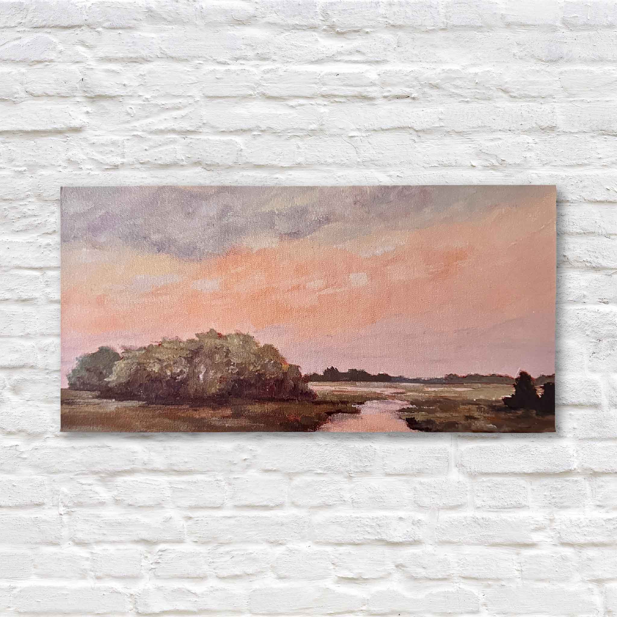 lowcountry marsh print at sunset Pawleys Island