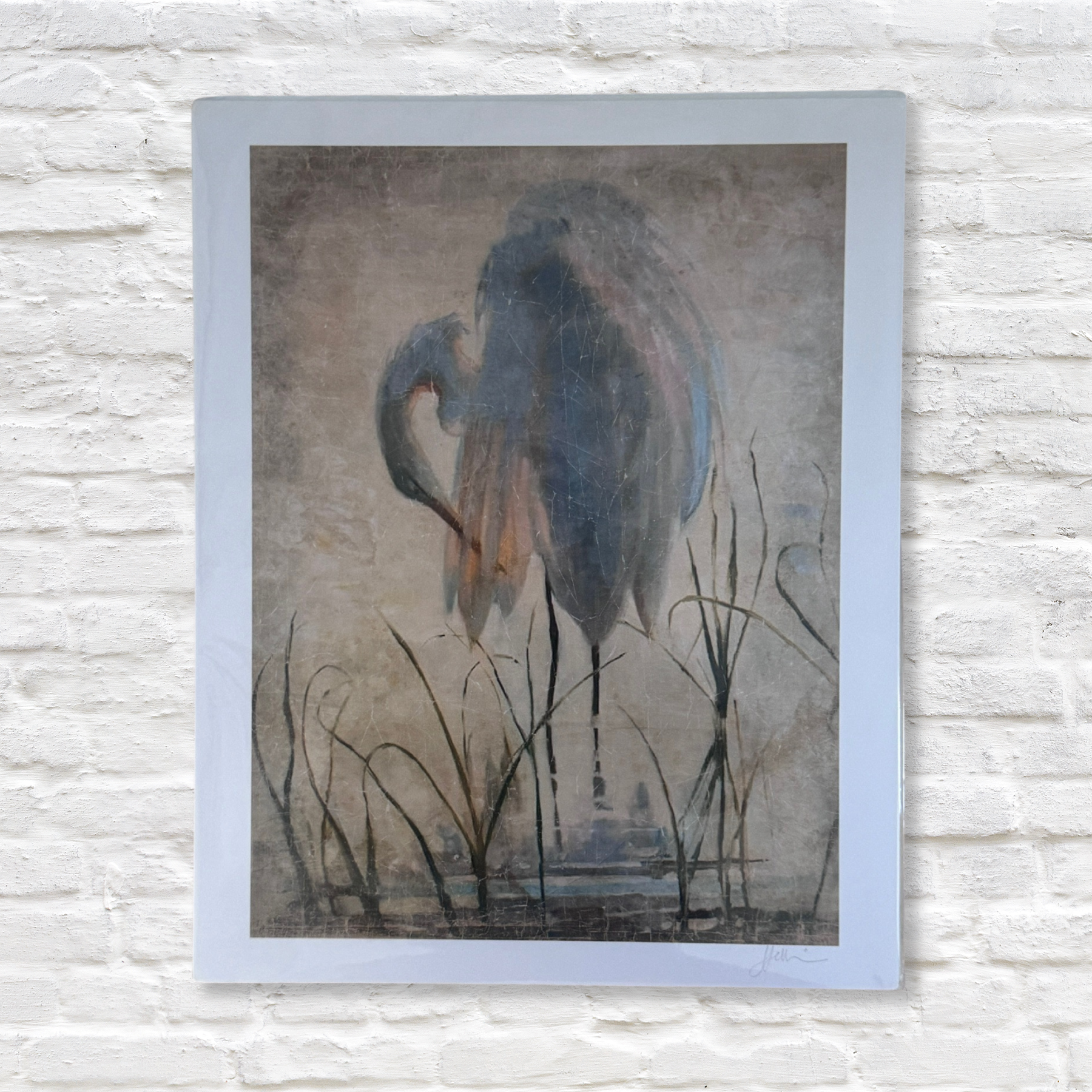 Gray Man Gallery_Preening Egret print