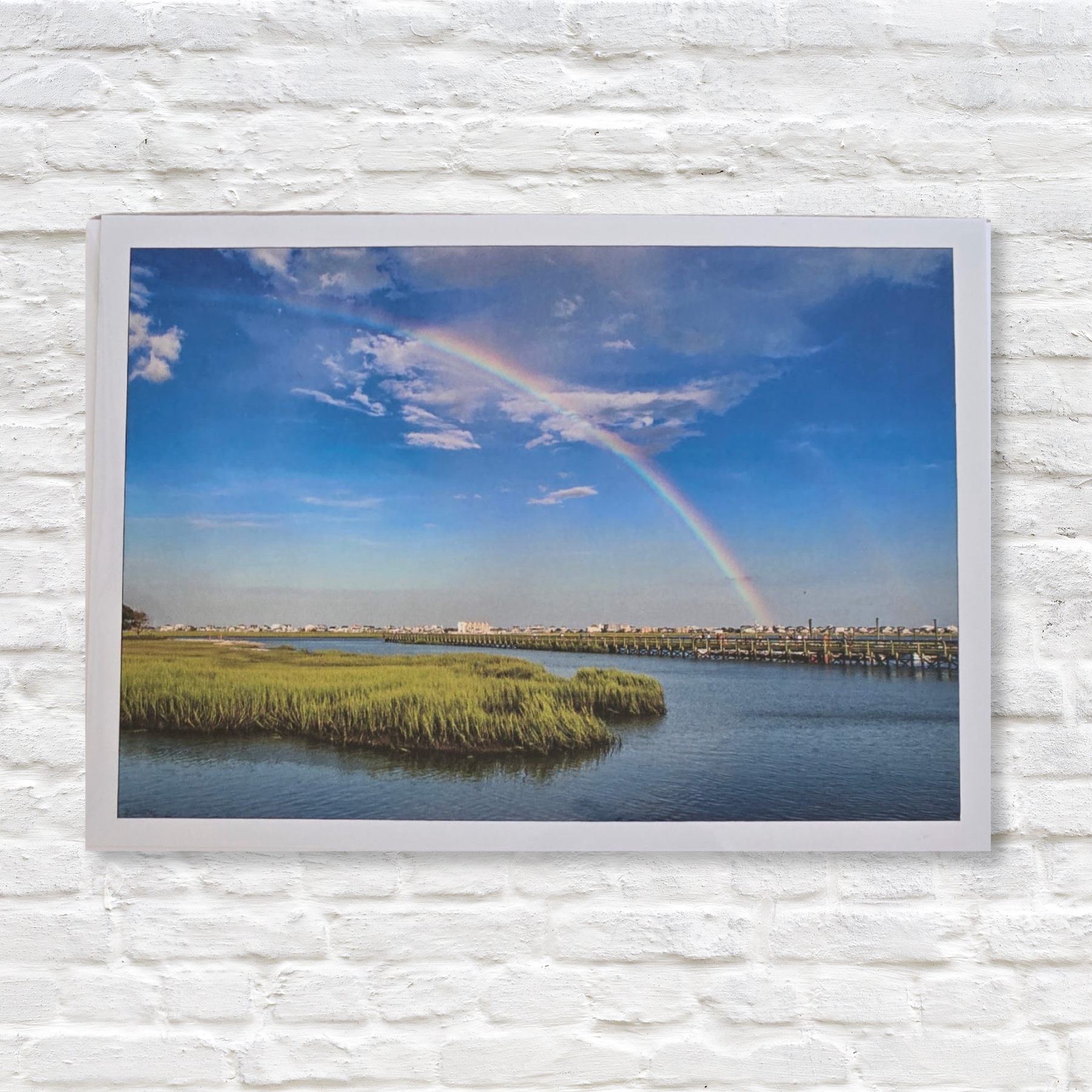 Gray Man Gallery_Rainbow over MarshWalk notecards