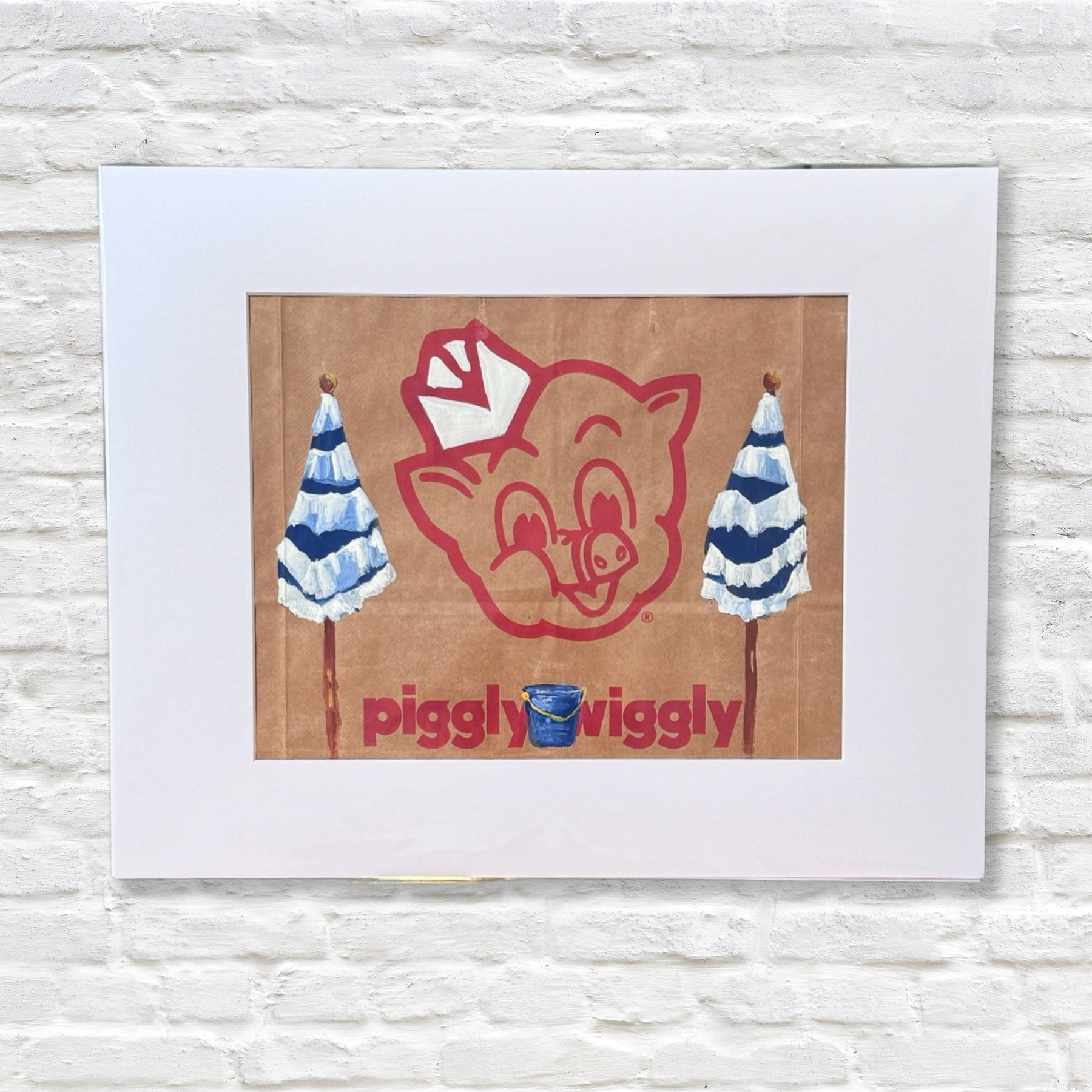 umbrella painting on piggly wiggly bag
