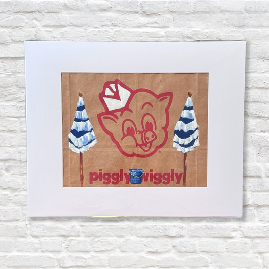 umbrella painting on piggly wiggly bag