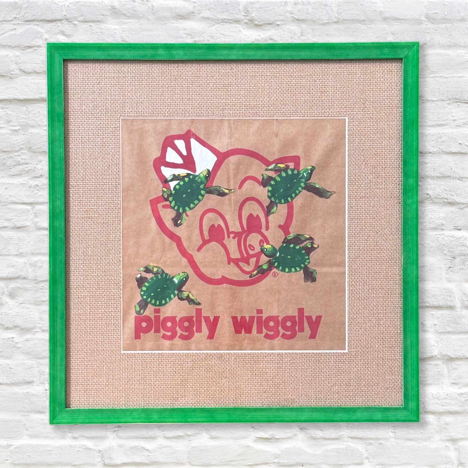 turtles painting on piggly wiggly bag