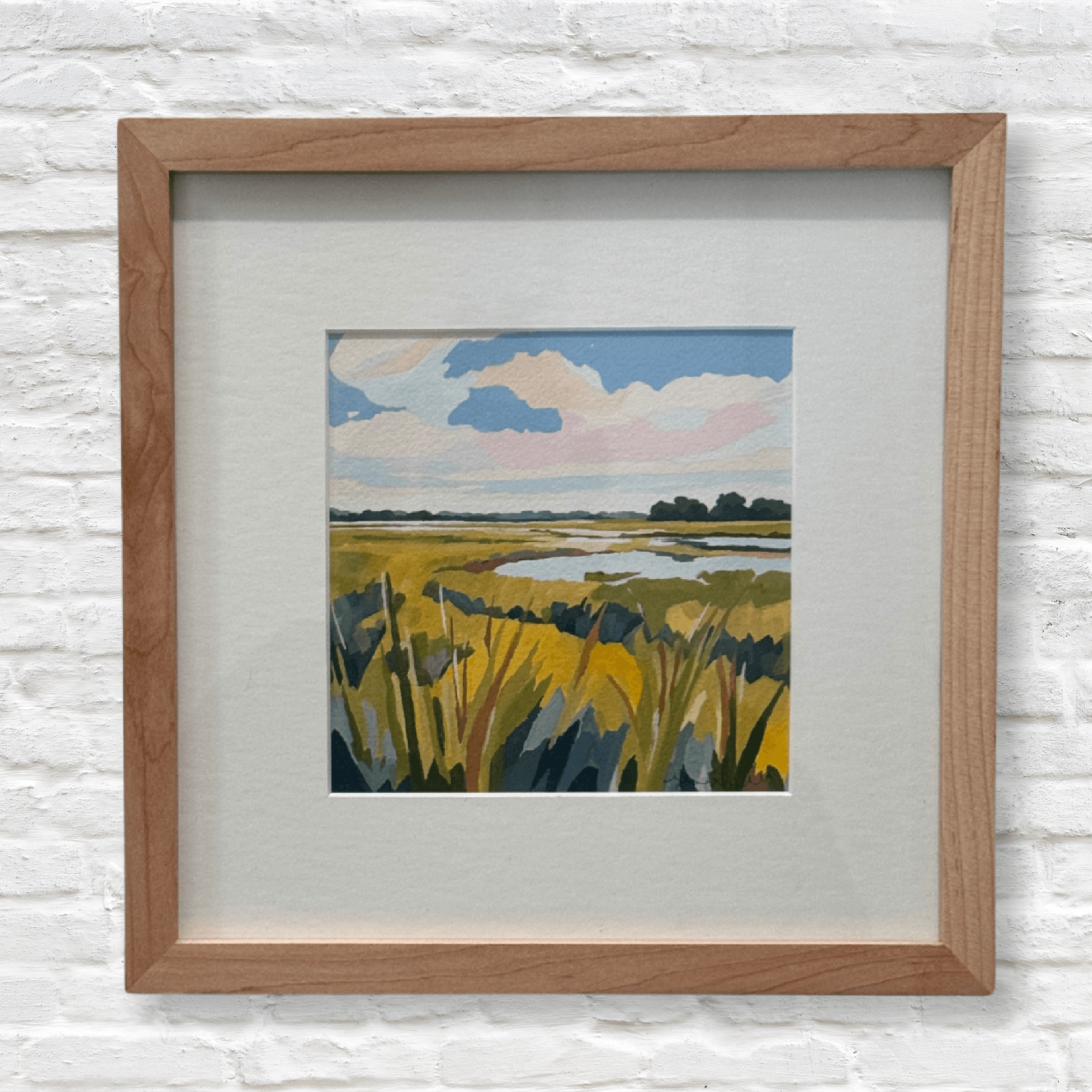 acryl goauche artwork of lowcountry marsh