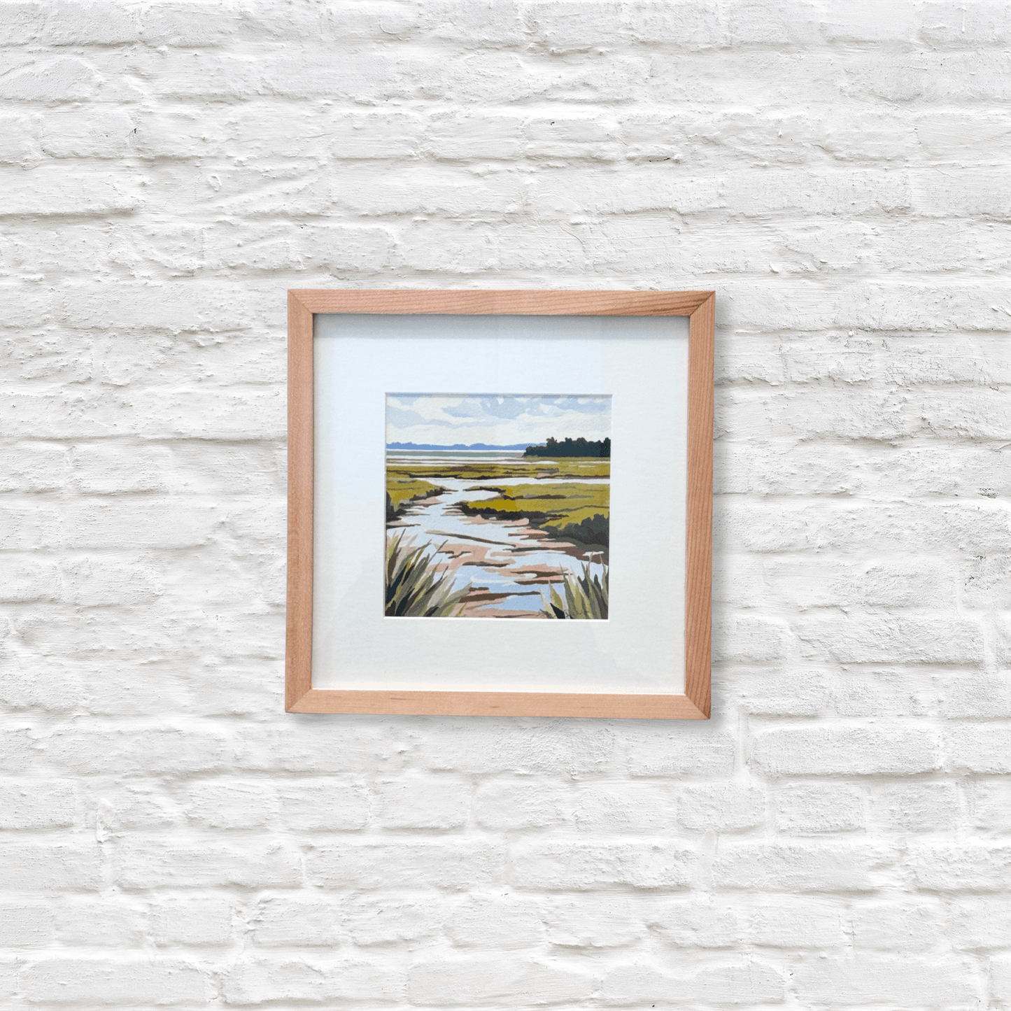 acryl goauche artwork of lowcountry marsh