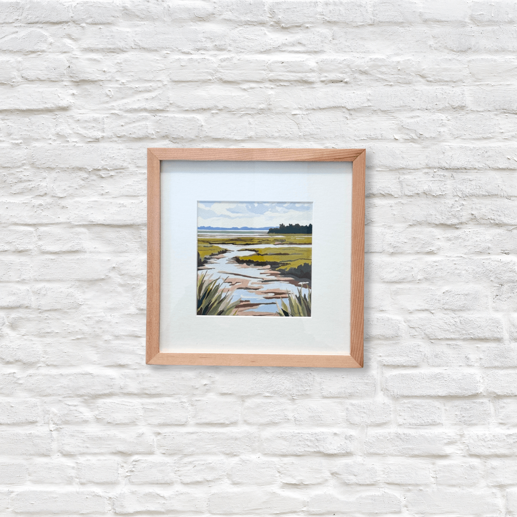 acryl goauche artwork of lowcountry marsh