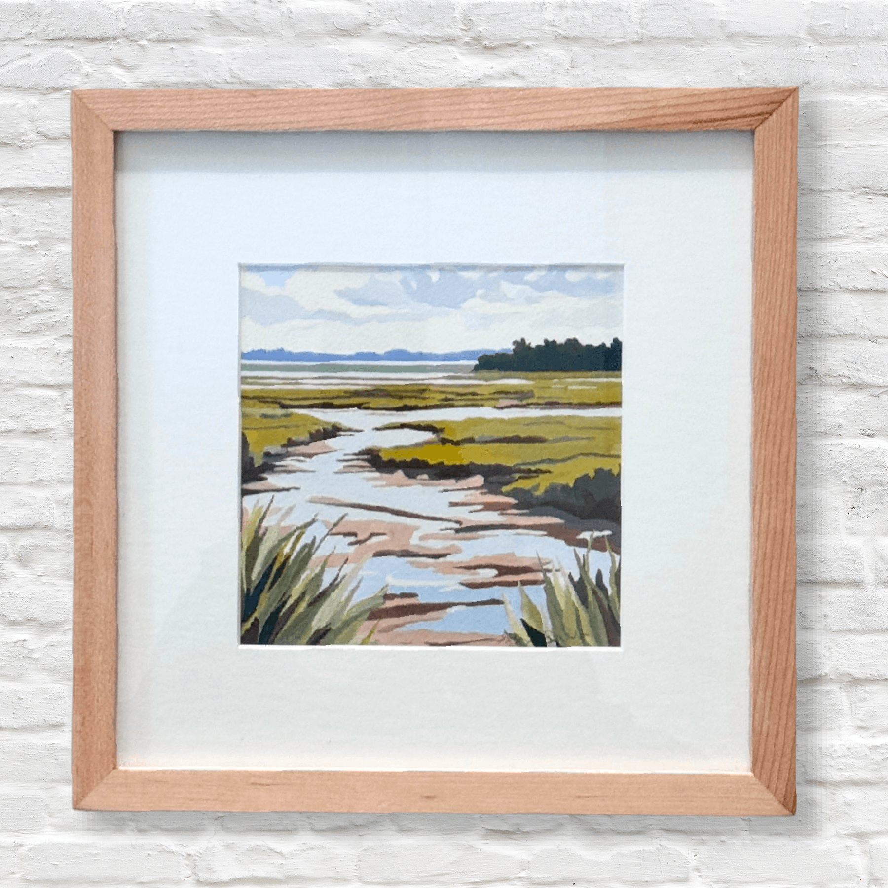 acryl goauche artwork of lowcountry marsh