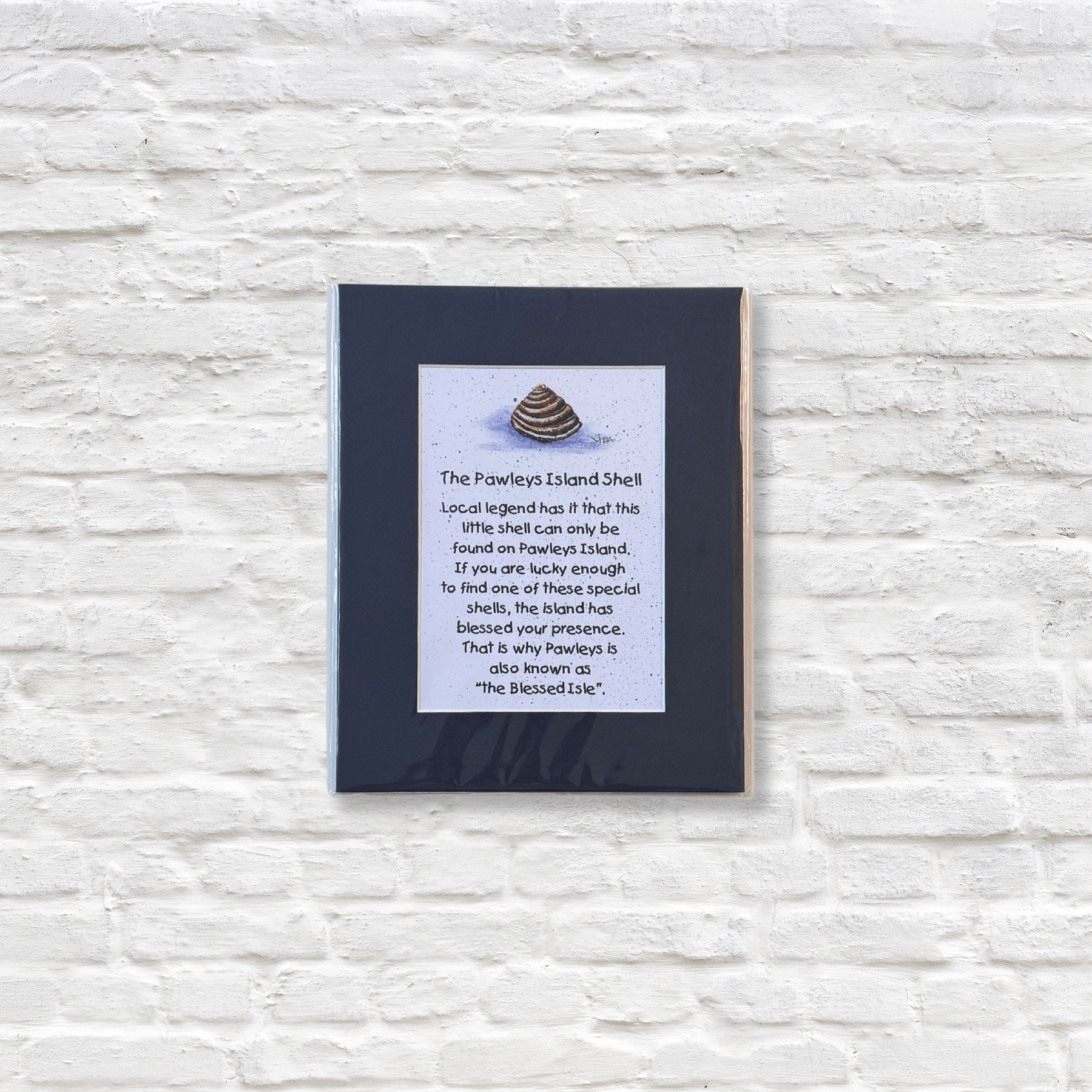 artwork of the legend of the pawleys island sc shell