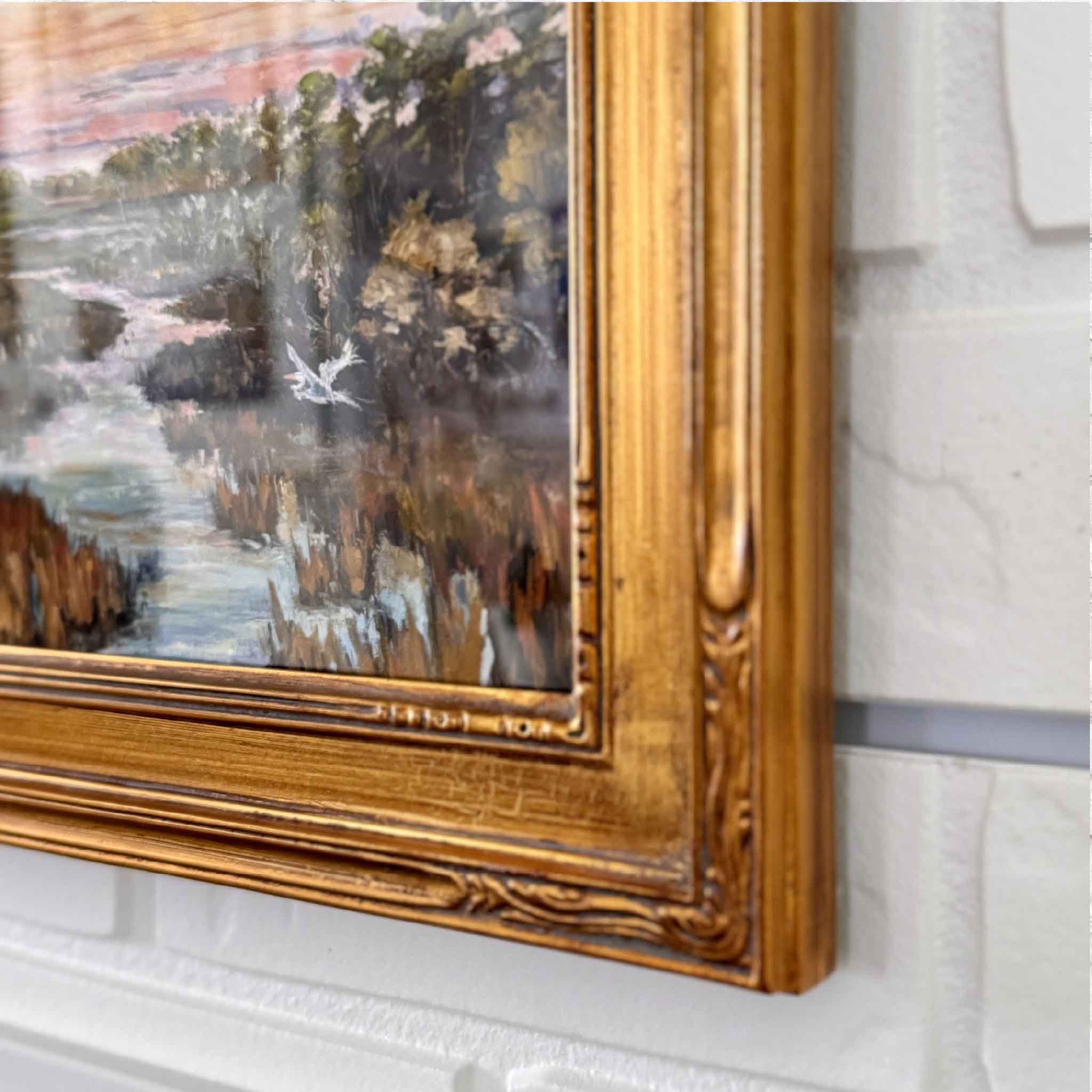 beautifully framed giclée print, talented local artist Jeanne O'Neal captures the poetic beauty of a lowcountry marsh evening