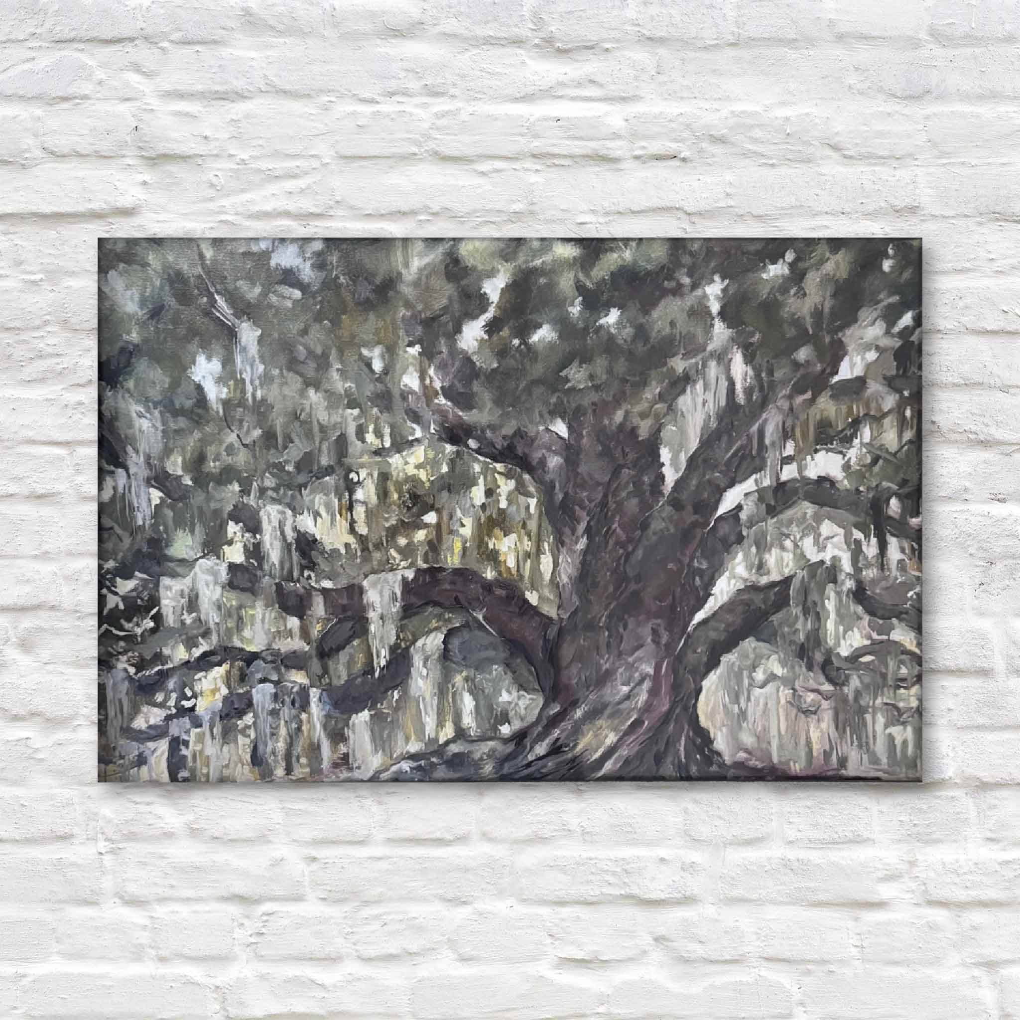 lowcountry live oak tree art print