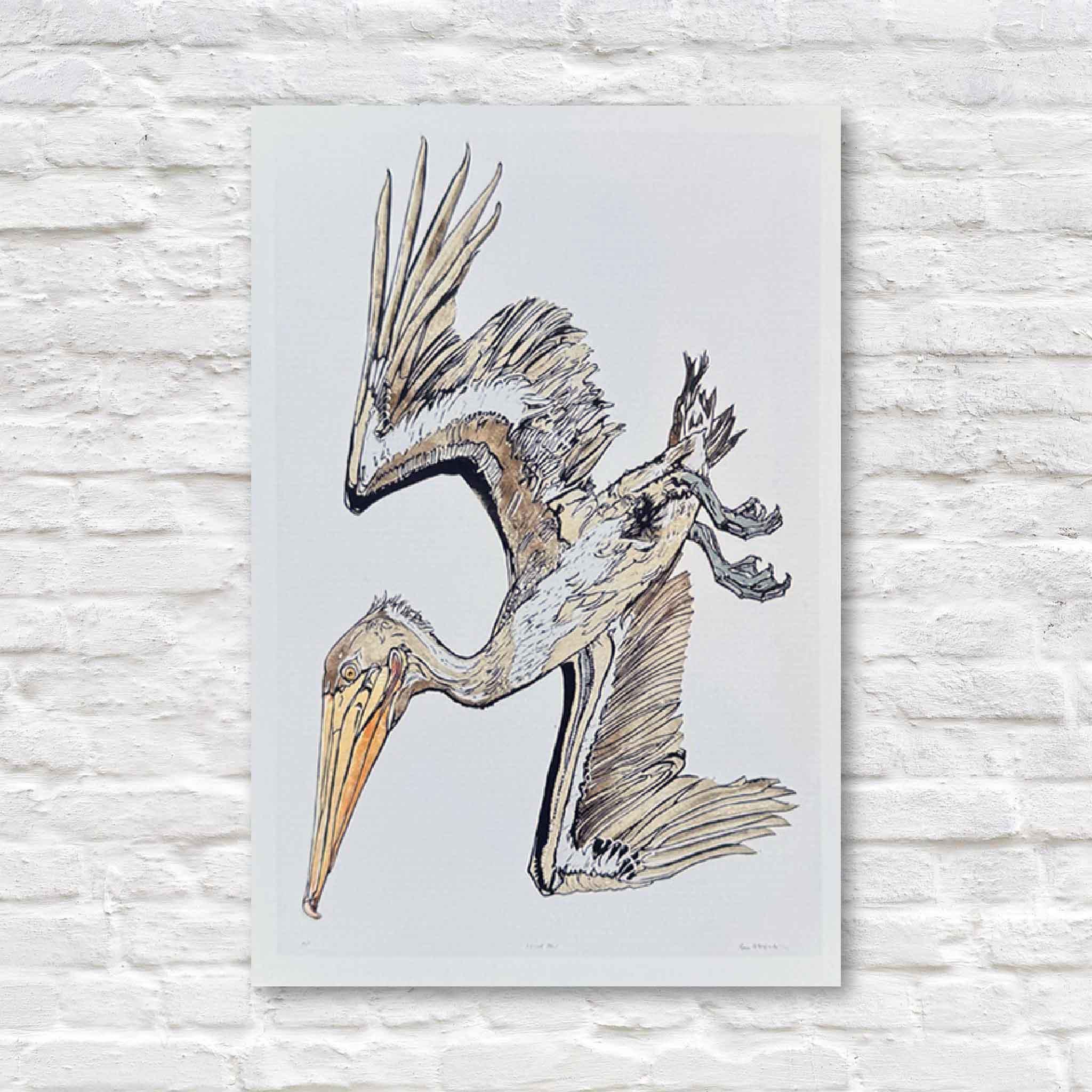 Set of five Laurie McIntosh postcards featuring Jelly Dance, Git Dat Net, Nelli Pelli, A Dozen Happy Hounds, and White Pelicans from her original linocut reduction series, printed on matte cardstock.