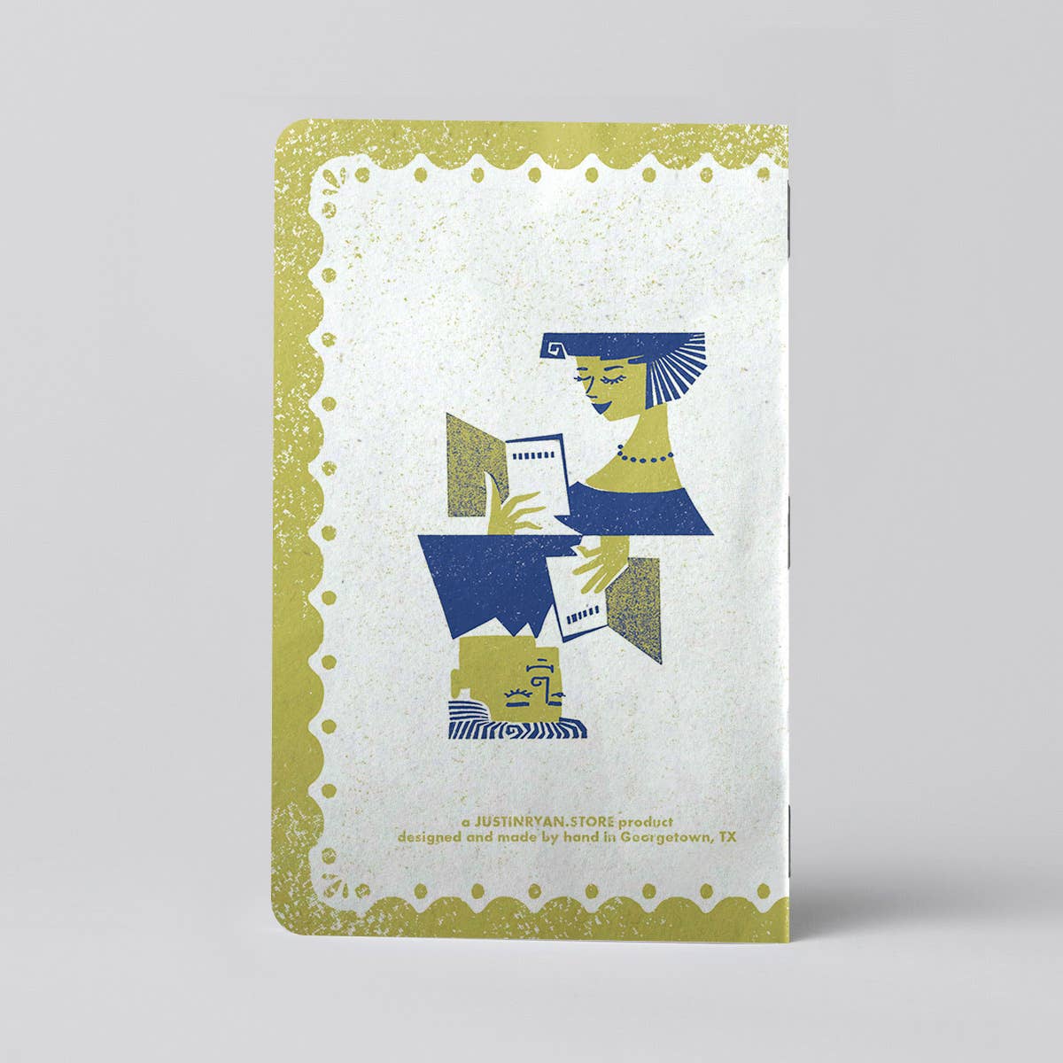 Back cover of the Book Club Reading Log Book 5x7 reading journal designed for book lovers, readers, librarians, and book club members available from Gray Man Gallery in Pawleys Island.