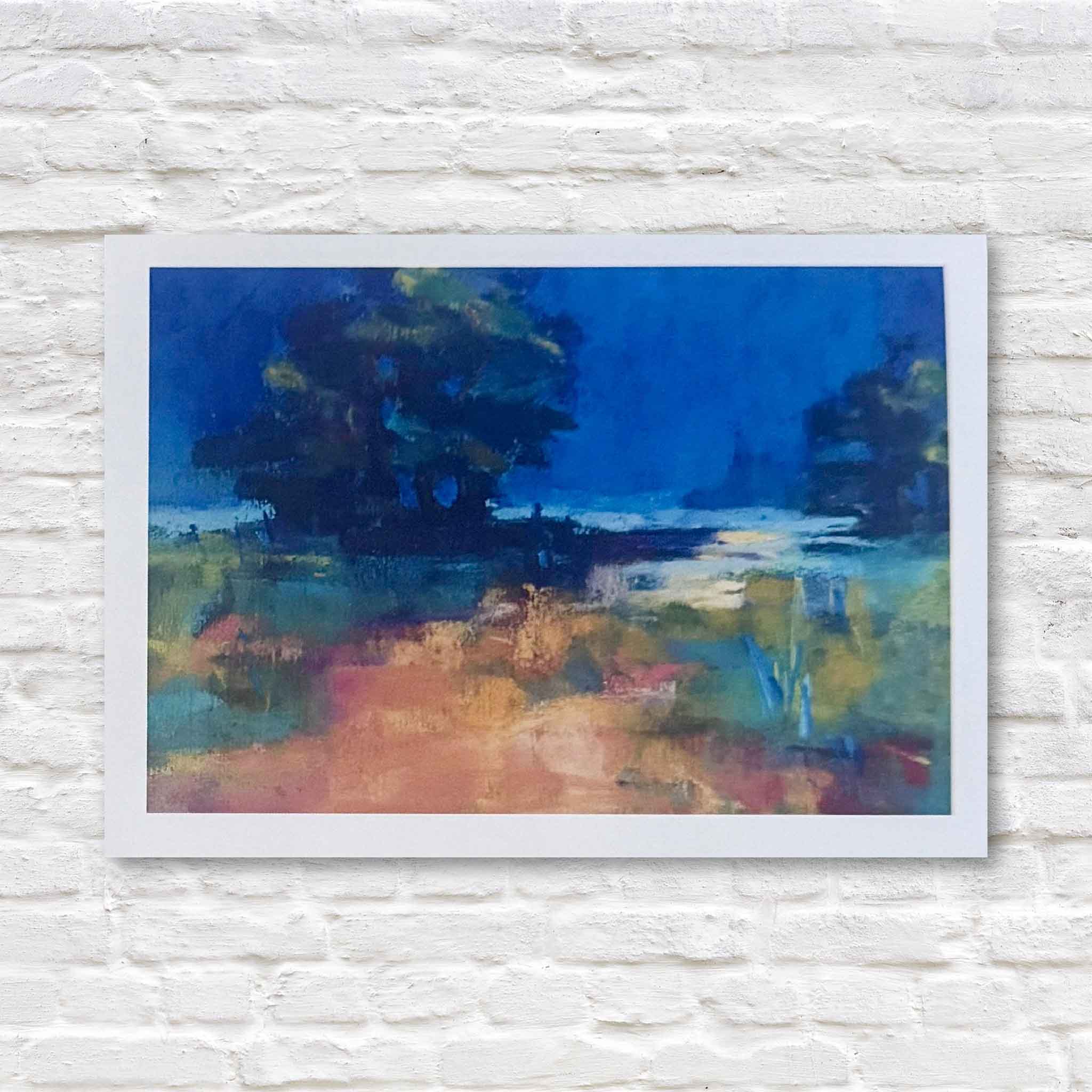 Lowcountry marsh landscape notecard by local artist Vida Miller, printed from an original painting and available at Gray Man Gallery.